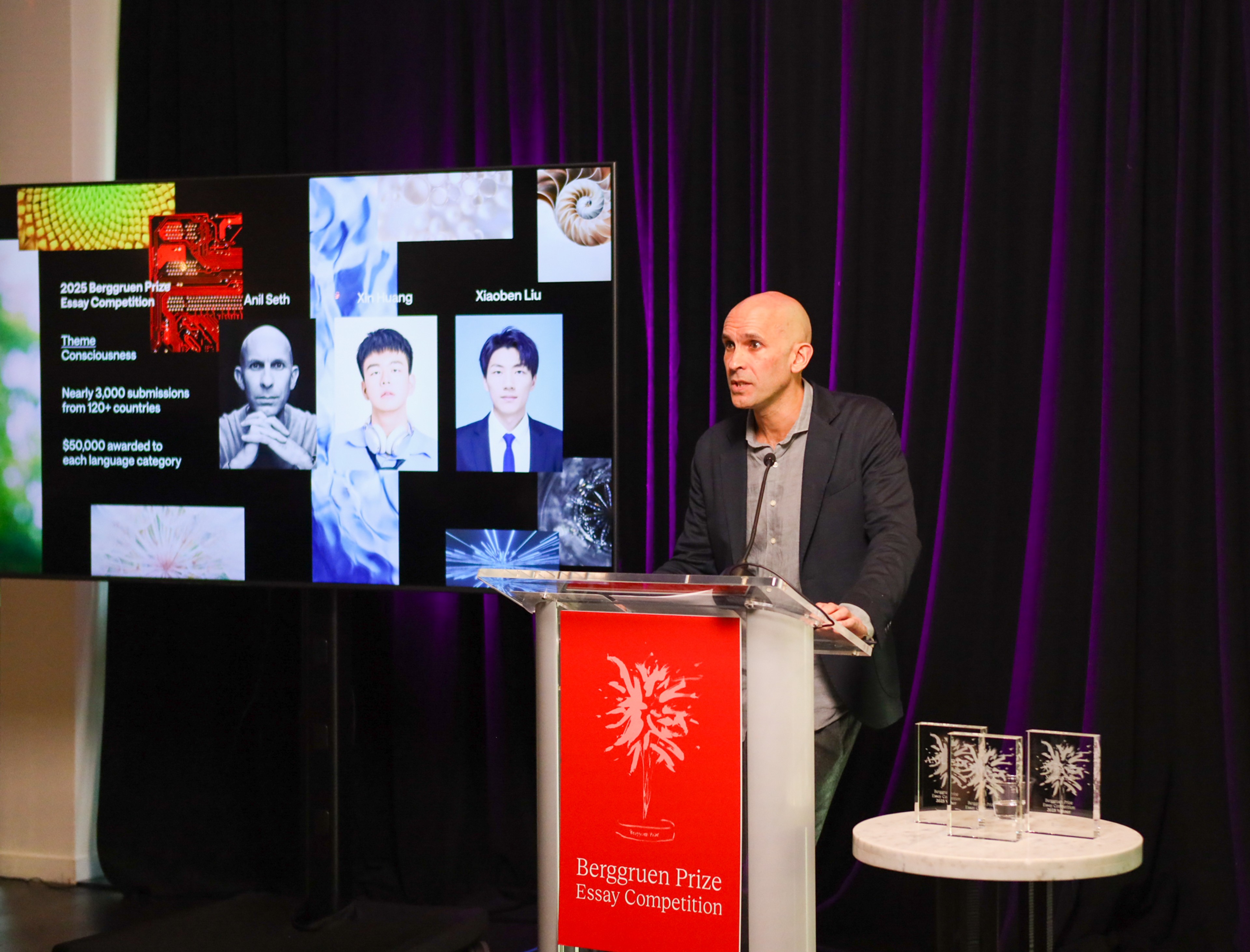 Anil Seth delivering remarks
