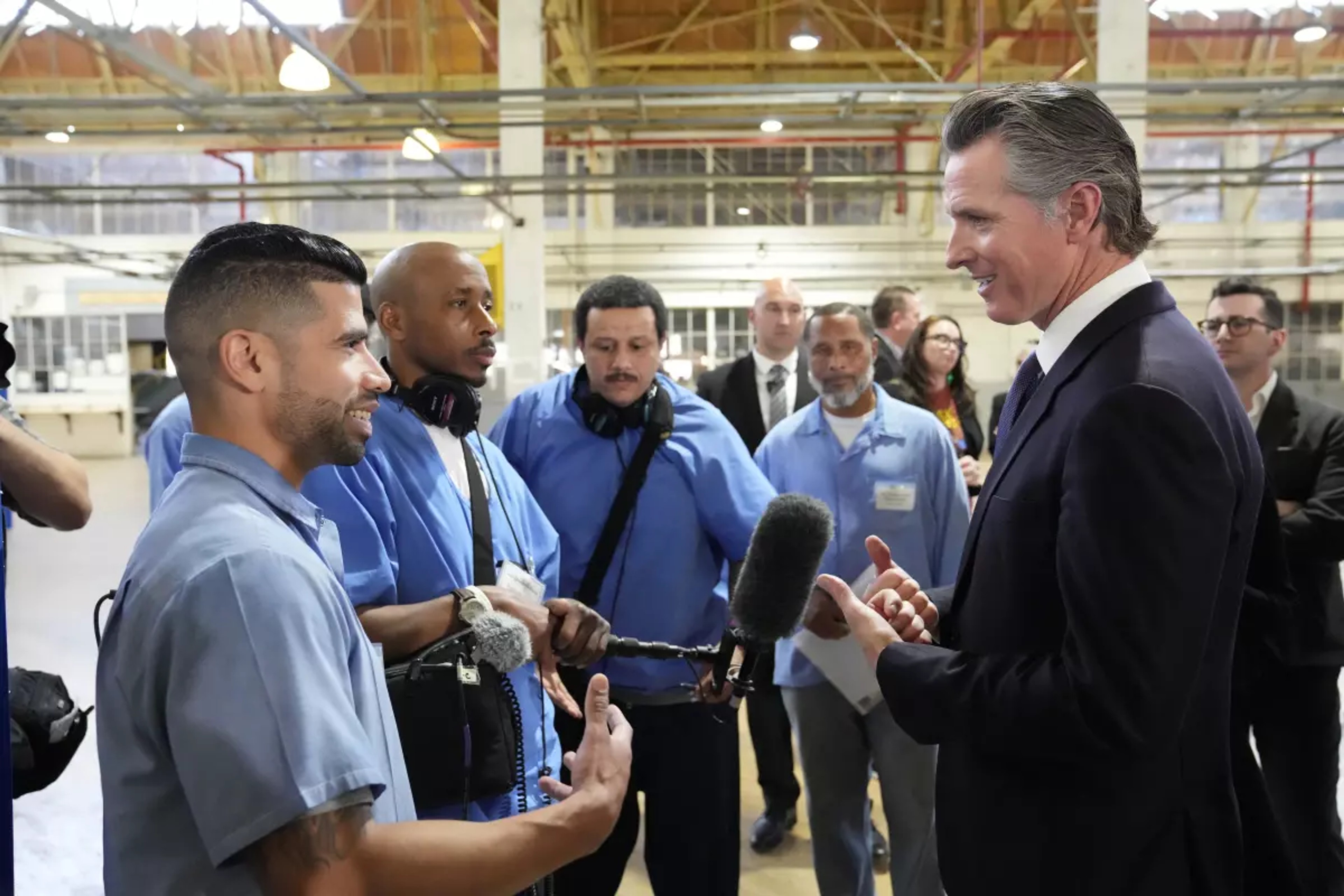 Governor Newsom and inmates