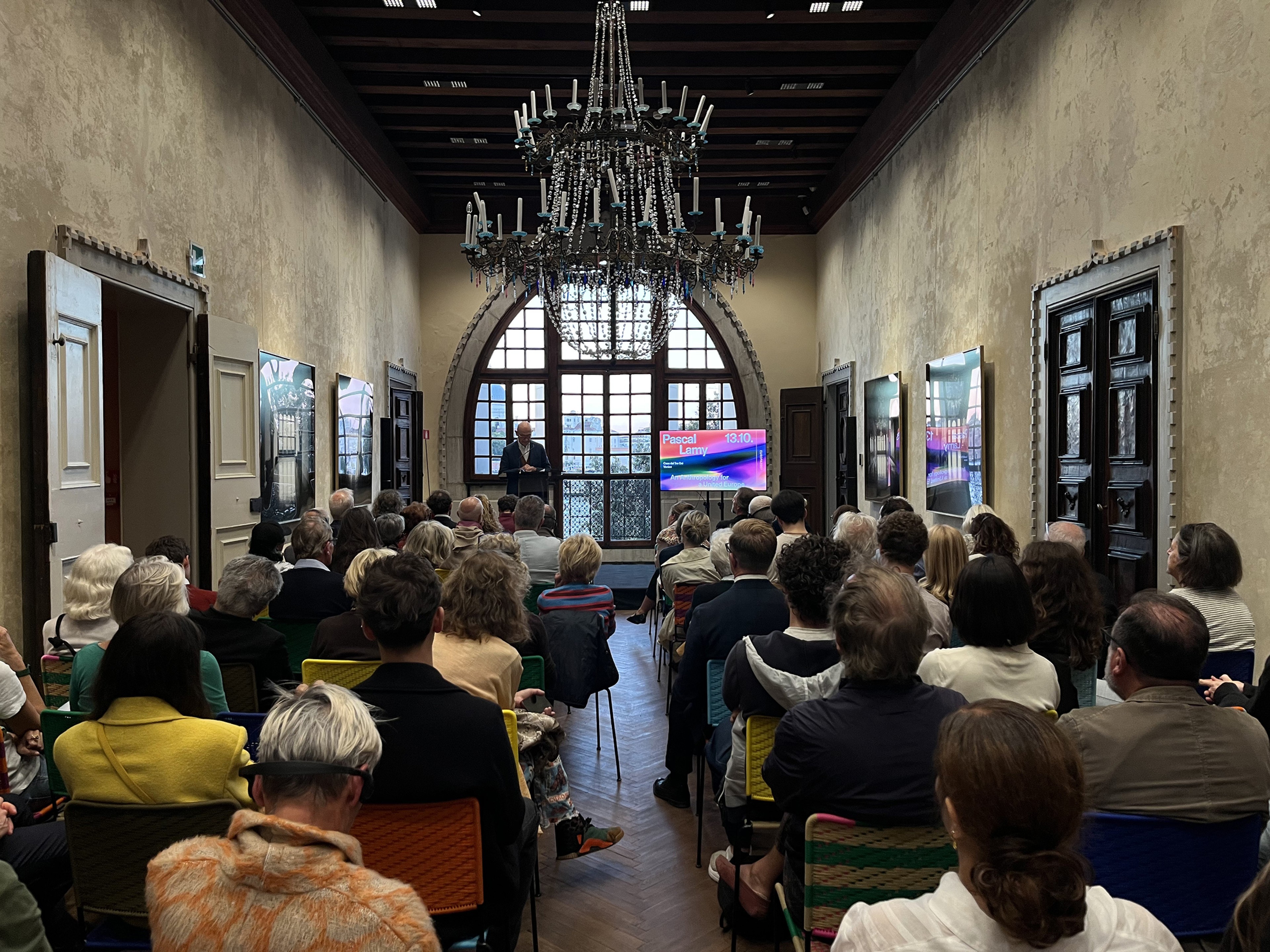Pascal Lamy speaking at Casa dei Tre Oci