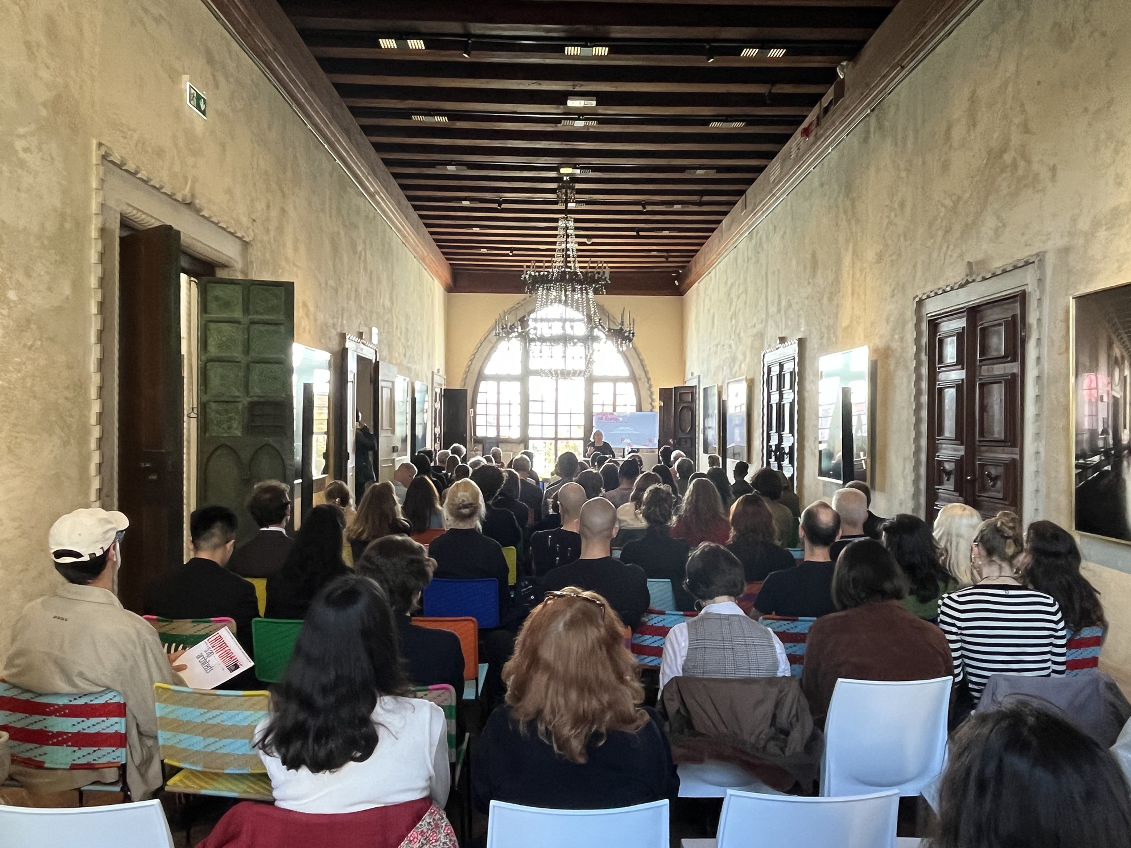 Rosi Braidotti speaking at Casa dei Tre Oci