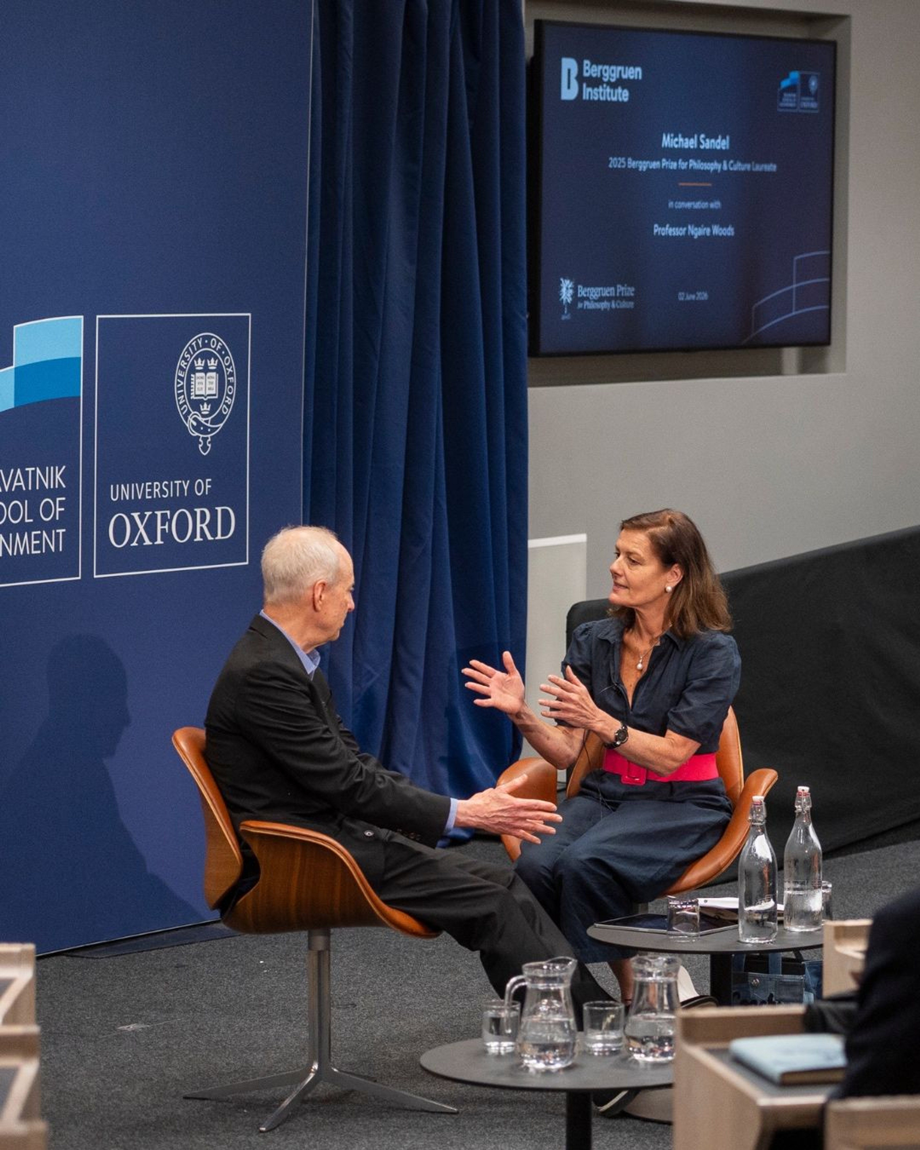 In Conversation: Michael Sandel and Ngaire Woods at the University of Oxford