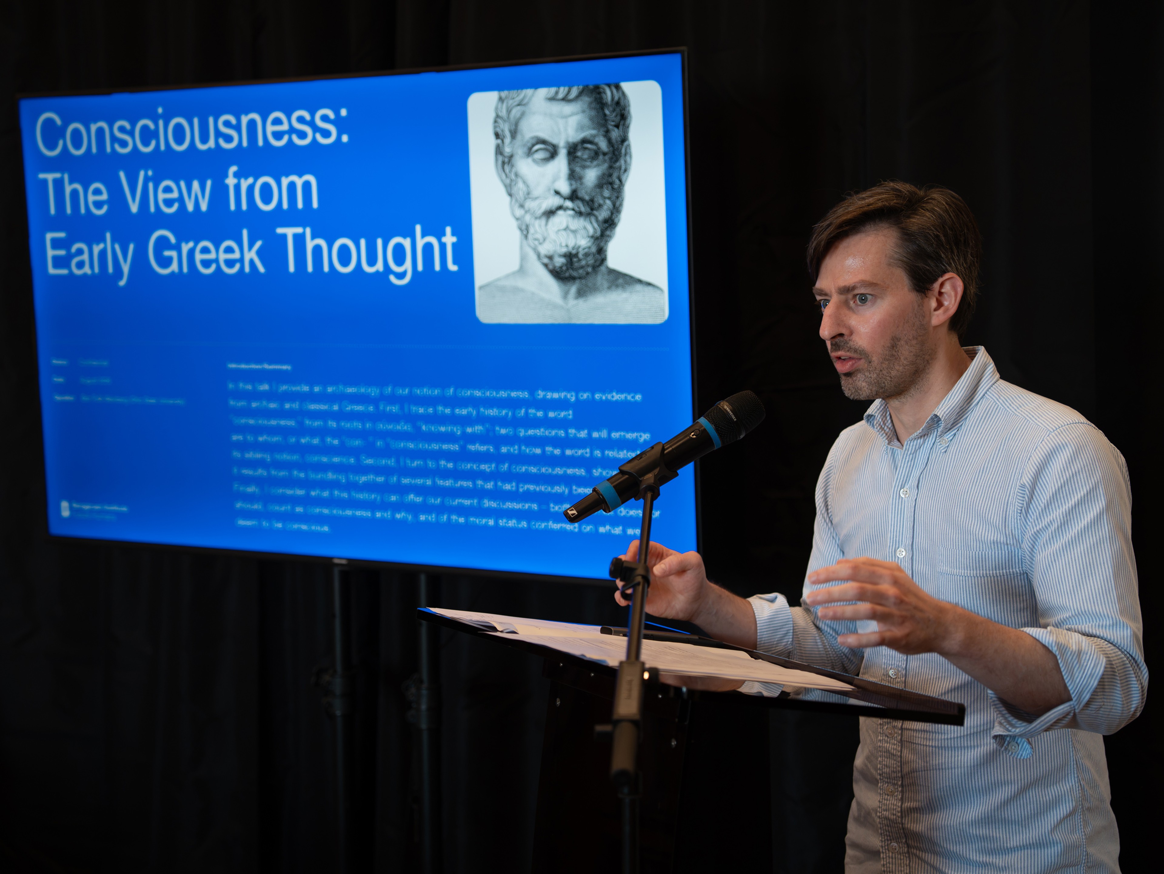 Ben Folit-Weinberg lecture at Consciousness Convening