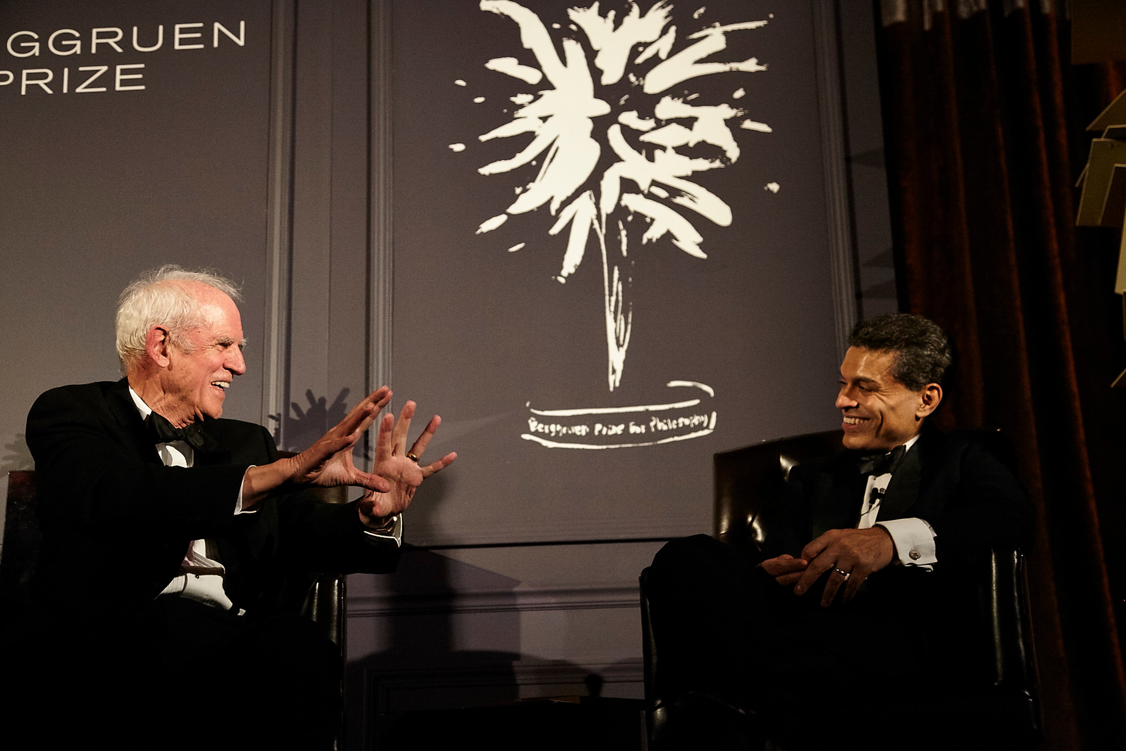 Inaugural Berggruen Prize Laureate Charles Taylor interviewed by Fareed Zakaria of CNN at the first Berggruen Prize Award Ceremony on December 1, 2016, in New York, NY.