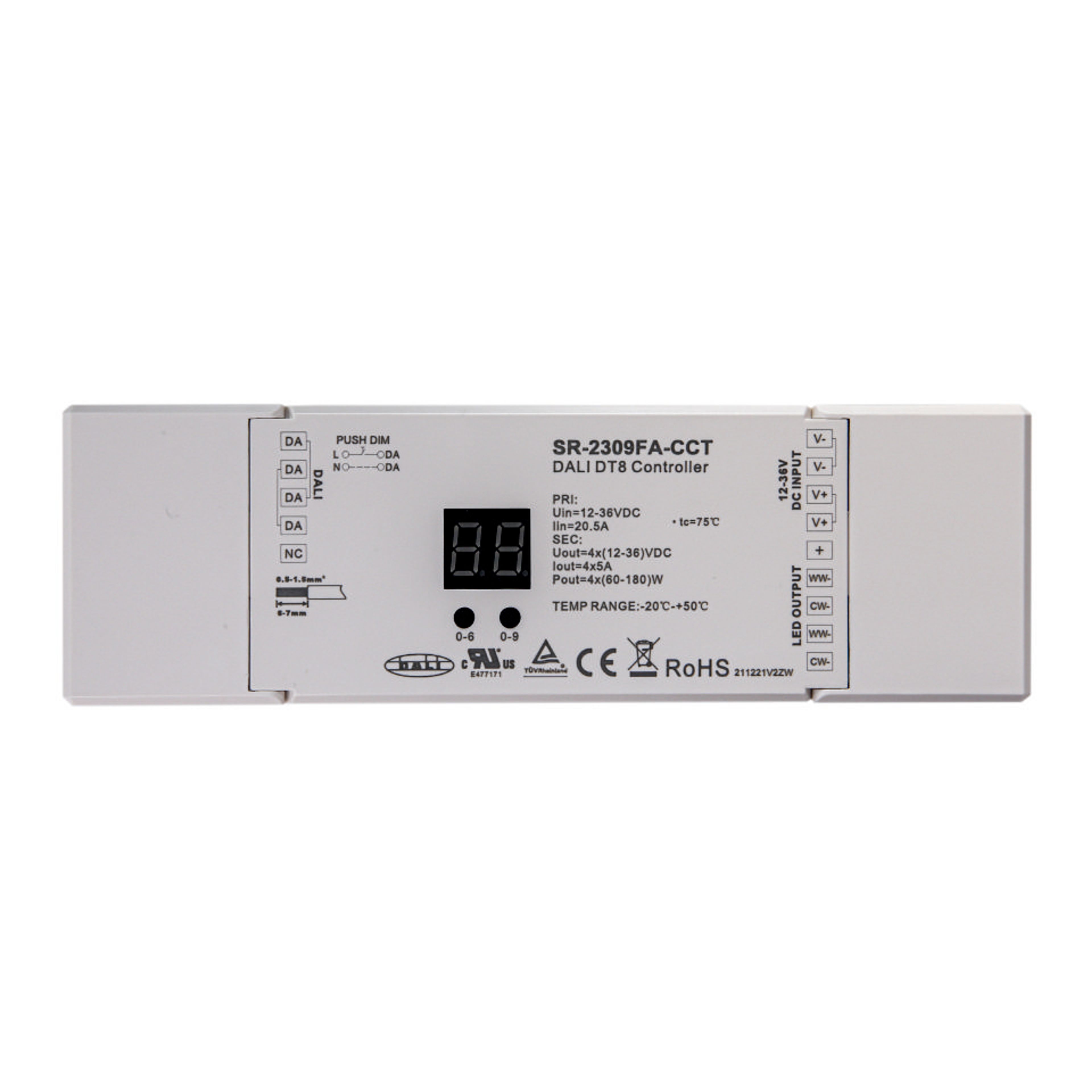 DALI-Dimmer DT8 für 12 Volt / 24 Volt Netzteile