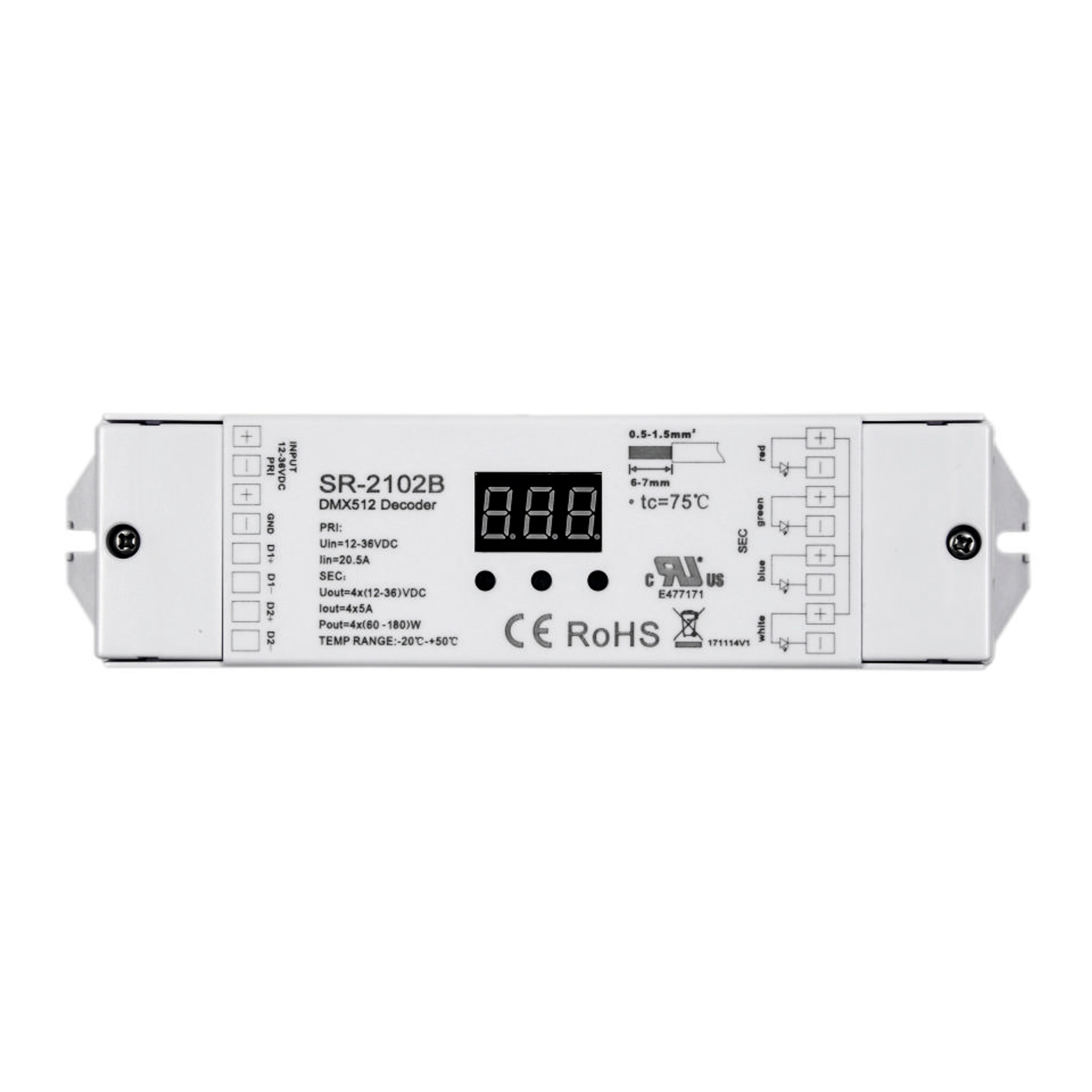 DMX-Dimmer für 12 Volt / 24 Volt Netzteile