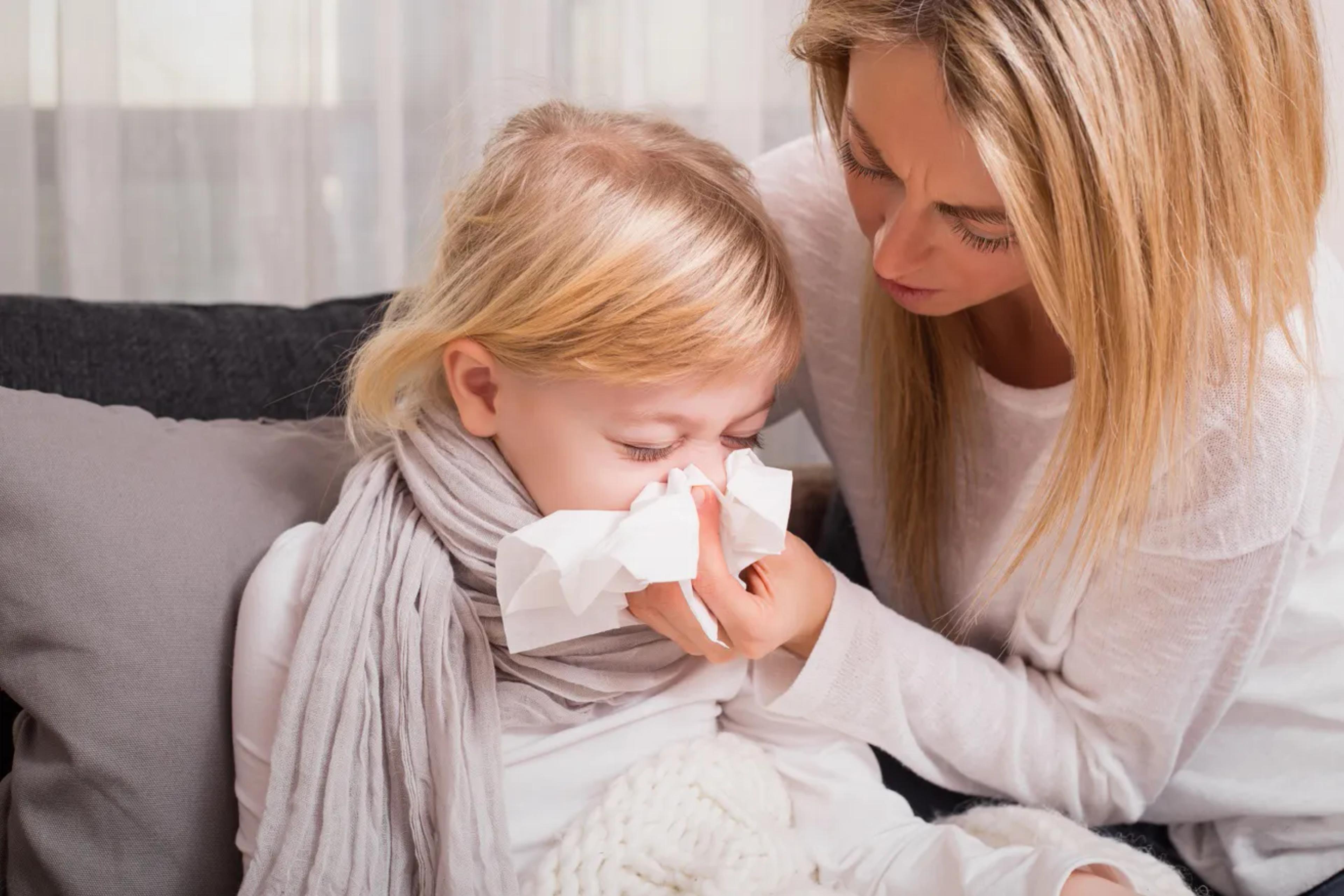 Et sykt barn med astma og allergiplager 