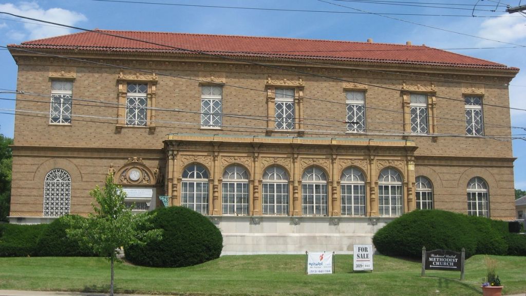 Historic former Cincinnati Bell building at Harrison and Urwiler Avenues