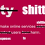 A satirical image criticizing the UK Online Safety Act, showing an edited screenshot of the Ofcom website where the words 'Online safety' are replaced with 'Online shitting' to highlight the act's harmful effects.