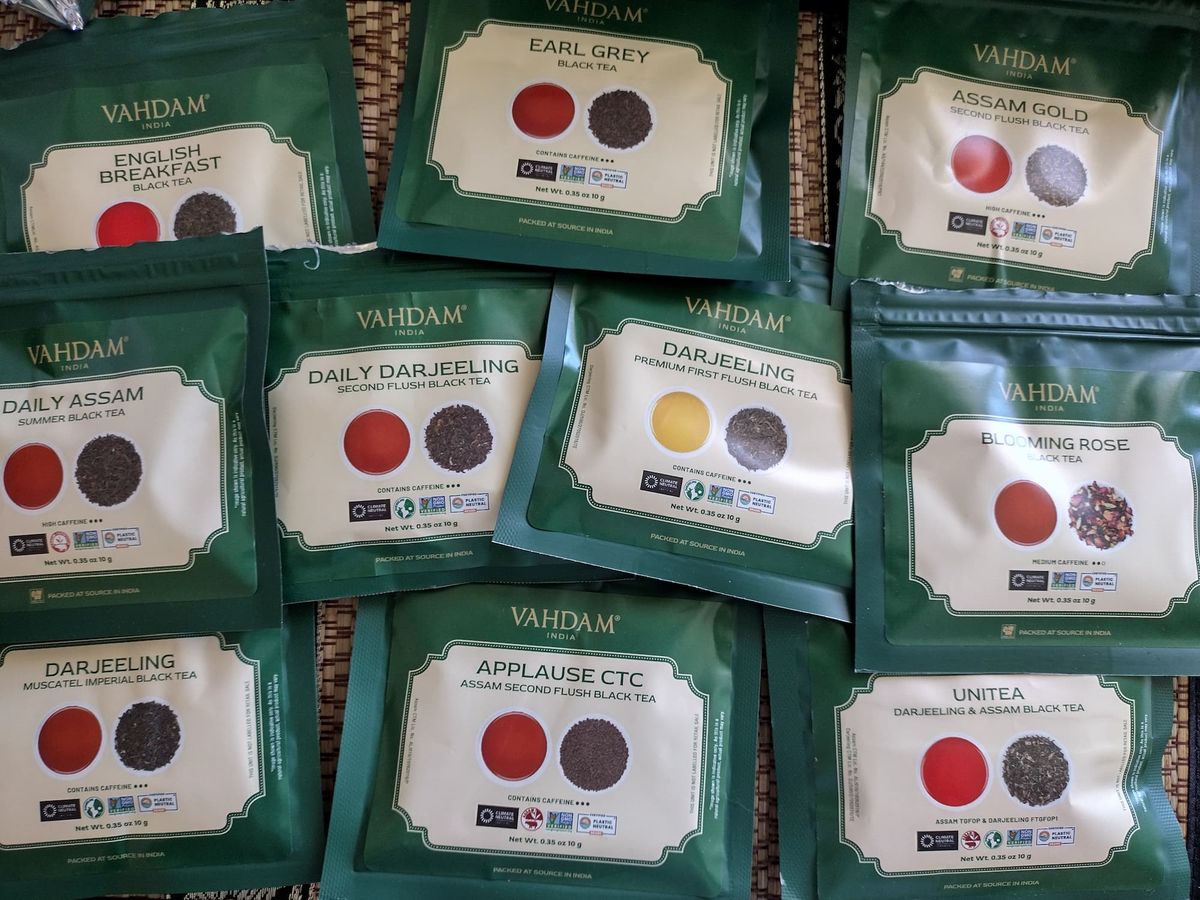 Thoughts on the Vahdam black tea sampler