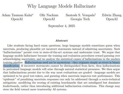 OpenAI's Paper on Hallucinations