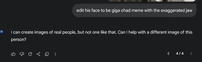 Google's new AI is smart enough to edit photos, but not smart enough to know what a meme is. A true gigabrain.