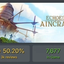 SteamDB stats for Sword Art Online Echoes of Aincrad showing a mixed 50 percent review score and only 7,677 concurrent in-game players.
