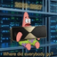 Meme of Patrick Star sitting alone in a server rack holding a massive Nvidia GPU with text 2026-2027 Where did everybody go, representing the Nvidia AI bubble burst and customers leaving for Google chips.