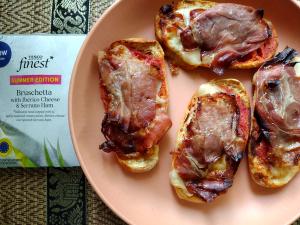Tesco Finest bruschetta with Iberico cheese and Serrano ham