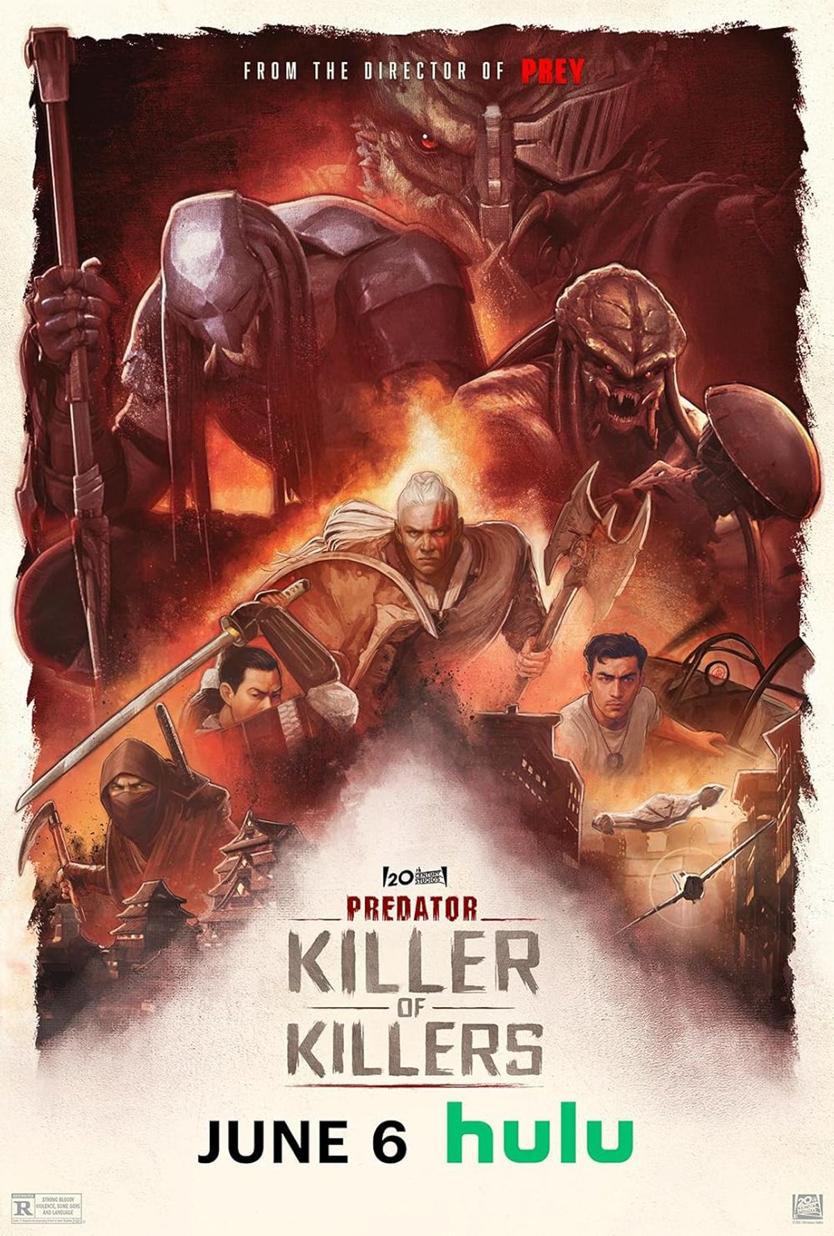 Official movie poster of Predator: Killer of Killers on Hulu.