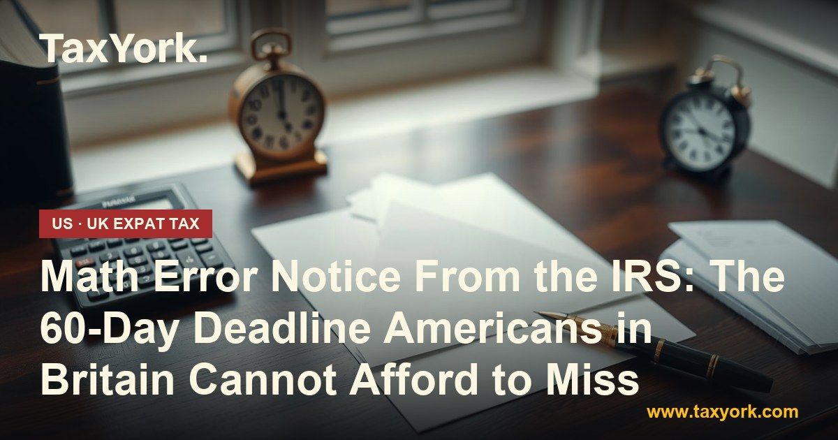math error notice — TaxYork US & UK expat tax specialists