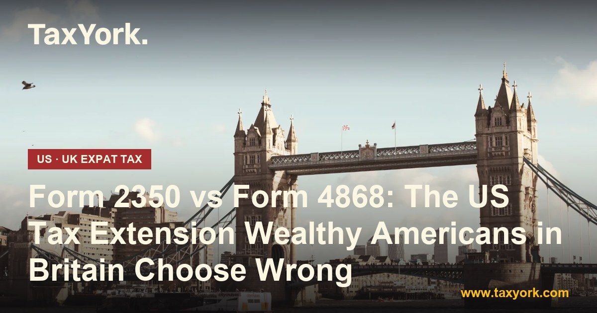 Form 2350 — TaxYork US & UK expat tax specialists