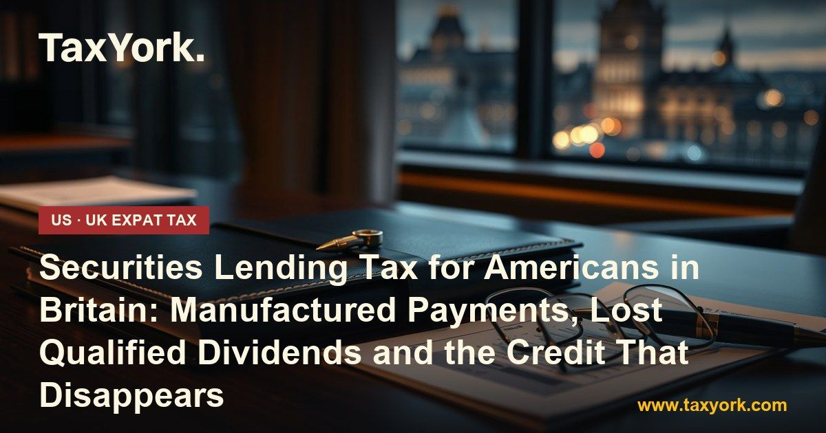 securities lending tax — TaxYork US & UK expat tax specialists