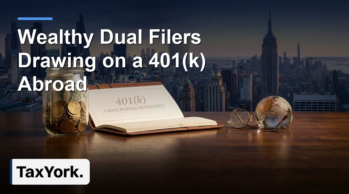 Dual filers plan drawing on a 401(k) abroad