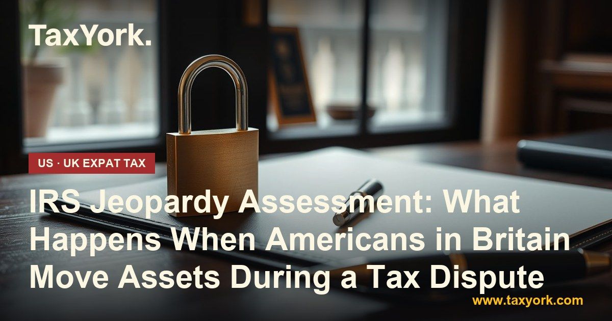 jeopardy assessment — TaxYork US & UK expat tax specialists