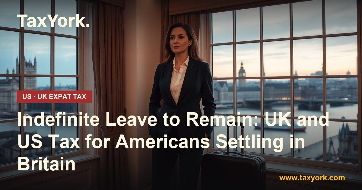 Indefinite leave to remain: American executive with a suitcase at a London window overlooking the Thames at dusk