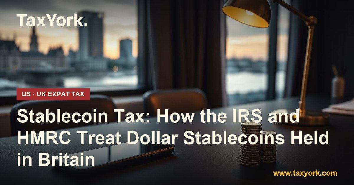 stablecoin tax — TaxYork US & UK expat tax specialists