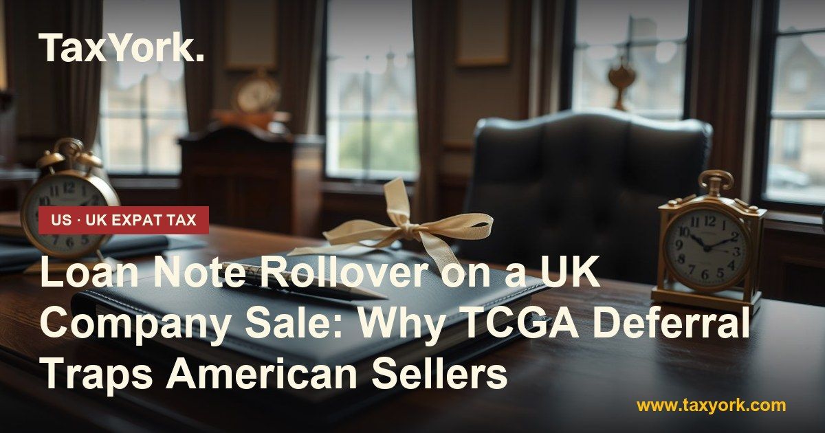 loan note rollover — TaxYork US & UK expat tax specialists