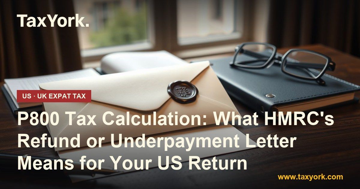 P800 tax calculation — TaxYork US & UK expat tax specialists