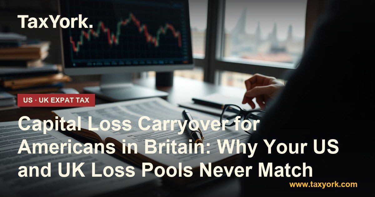 capital loss carryover — TaxYork US & UK expat tax specialists