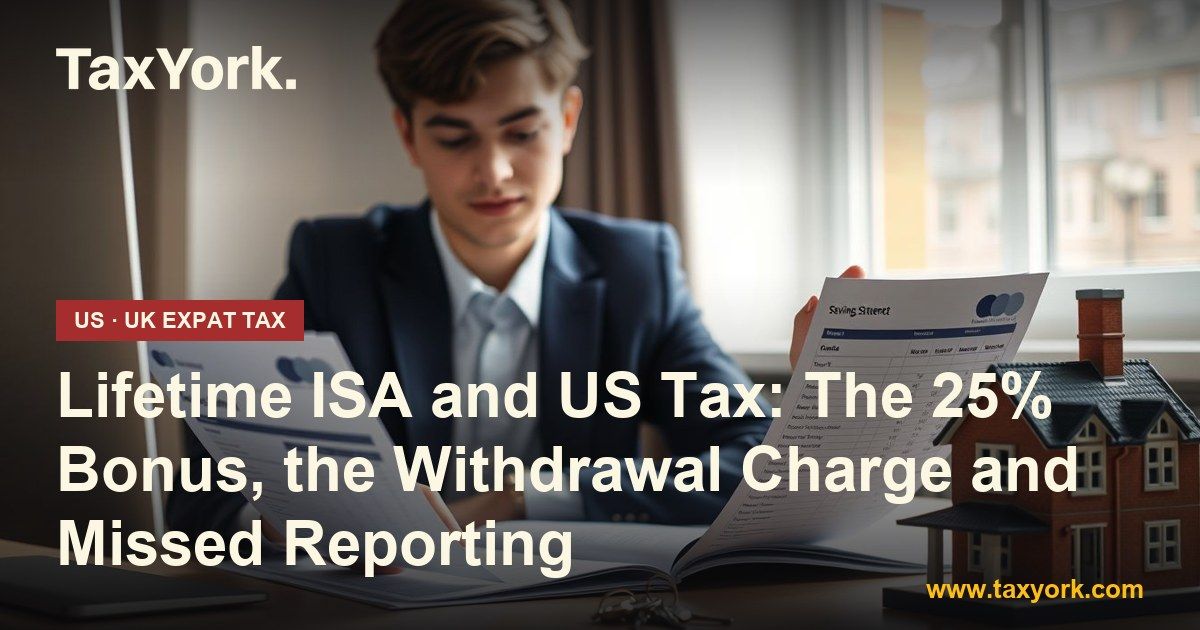 Lifetime ISA — TaxYork US & UK expat tax specialists