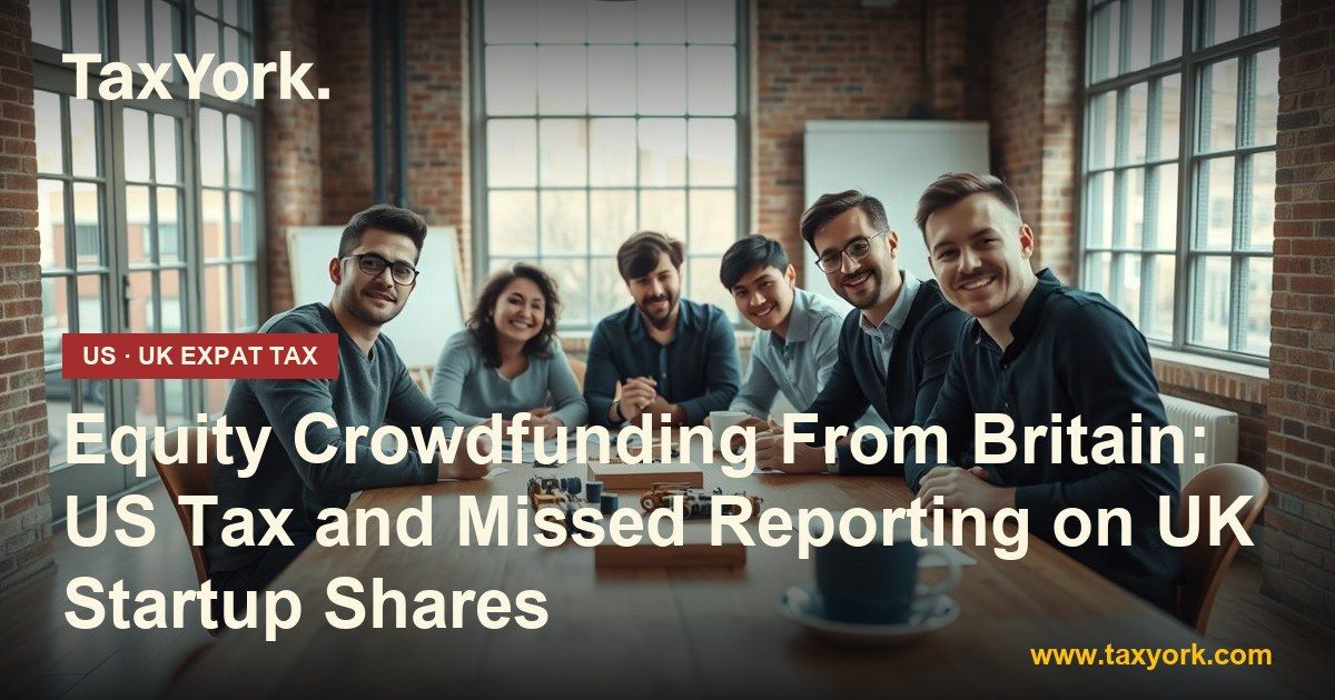 equity crowdfunding — TaxYork US & UK expat tax specialists