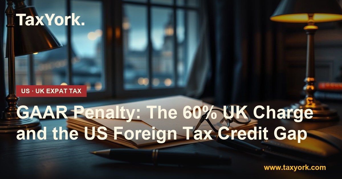 GAAR penalty — TaxYork US & UK expat tax specialists