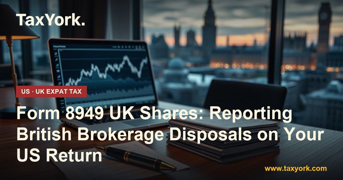 Form 8949 UK shares — TaxYork US & UK expat tax specialists