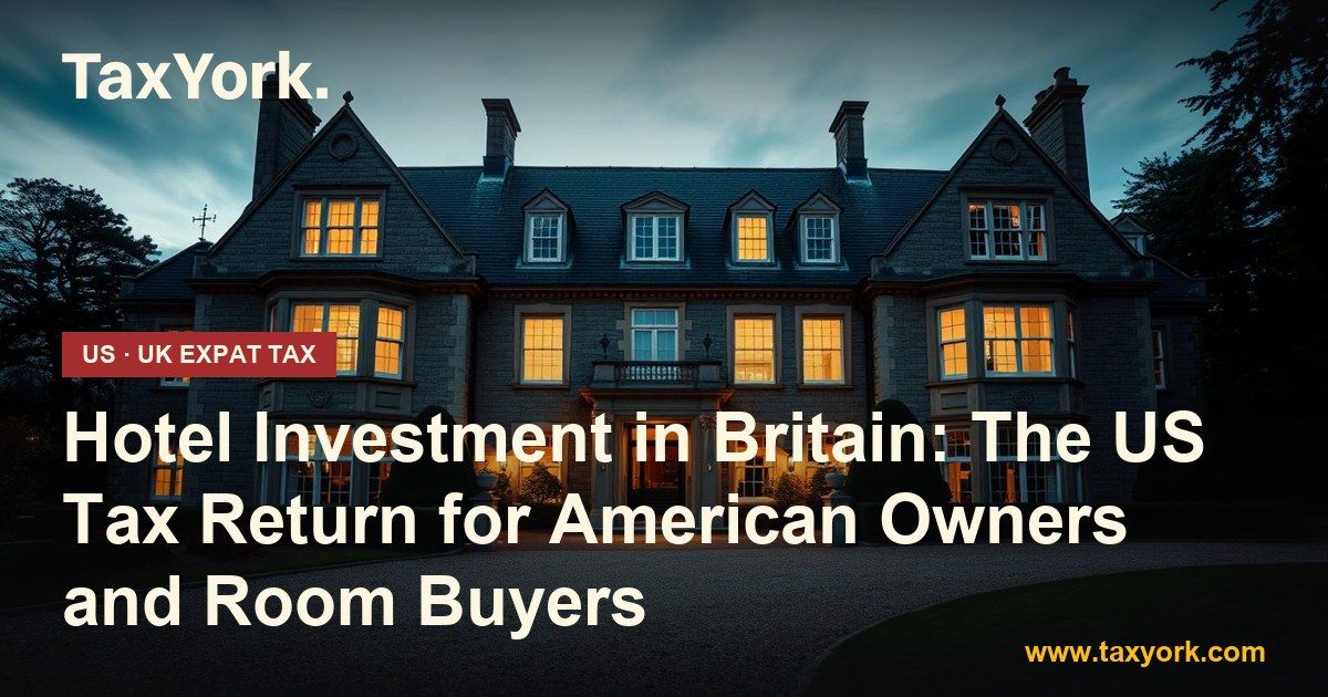 Hotel investment in Britain: a stone English country house hotel at dusk with warmly lit windows and a gravel drive