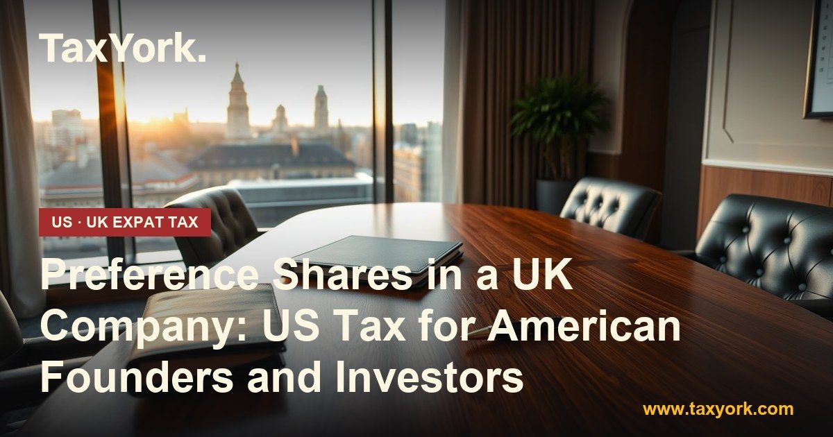 Preference shares in a UK company: a walnut boardroom table with leather chairs and a navy portfolio overlooking London