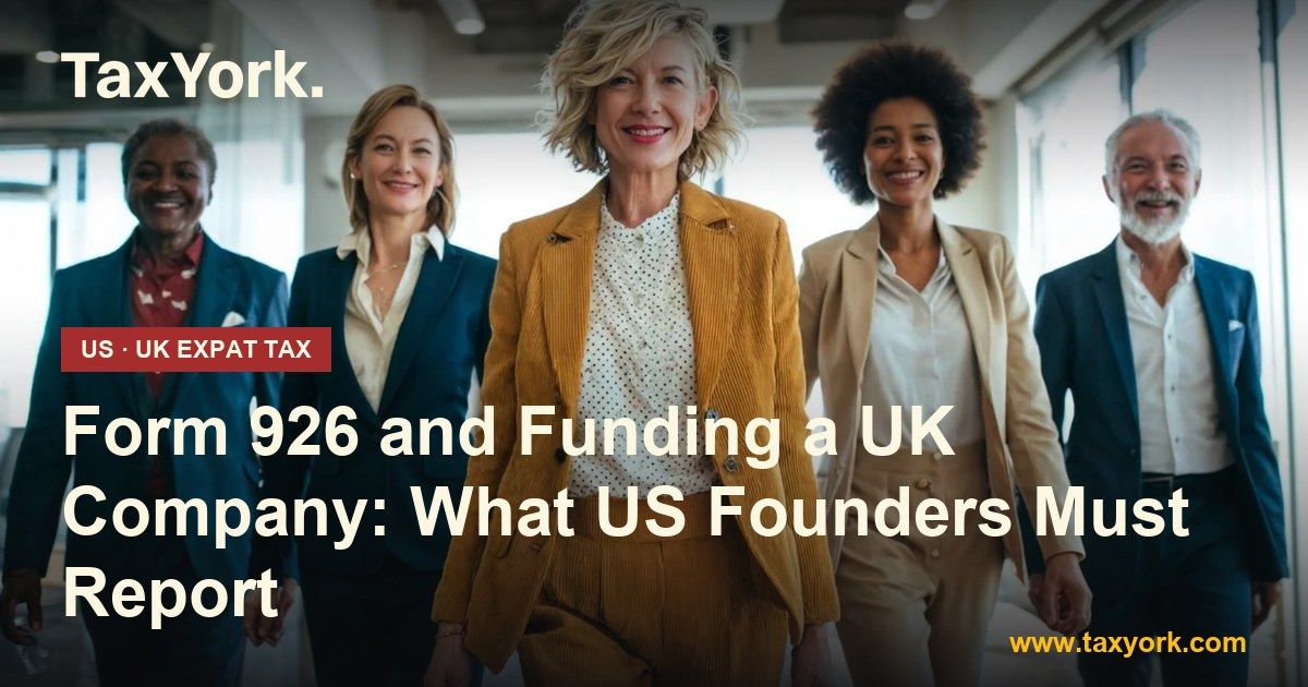 Form 926 — TaxYork US & UK expat tax specialists