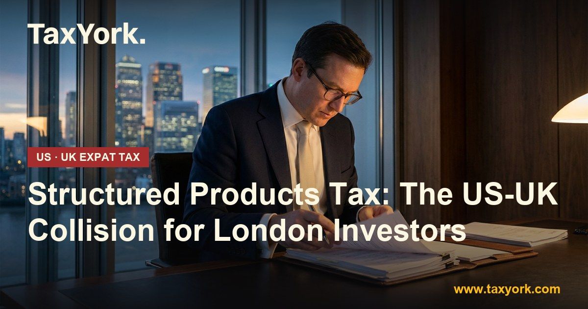 structured products tax — TaxYork US & UK expat tax specialists