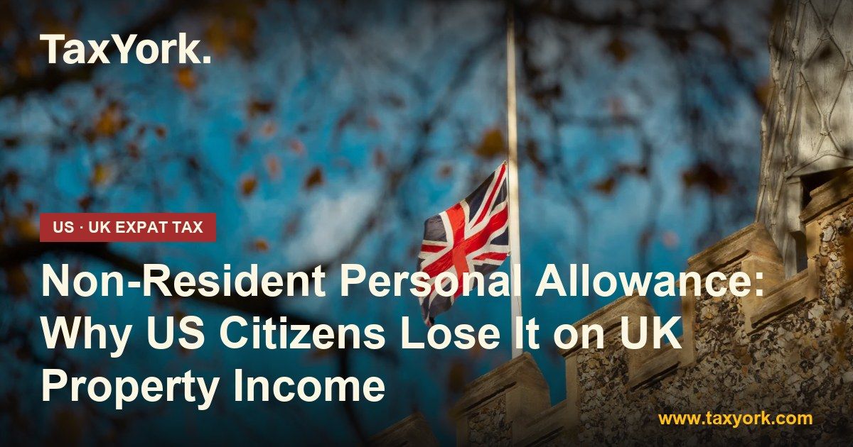 non-resident personal allowance — TaxYork US & UK expat tax specialists