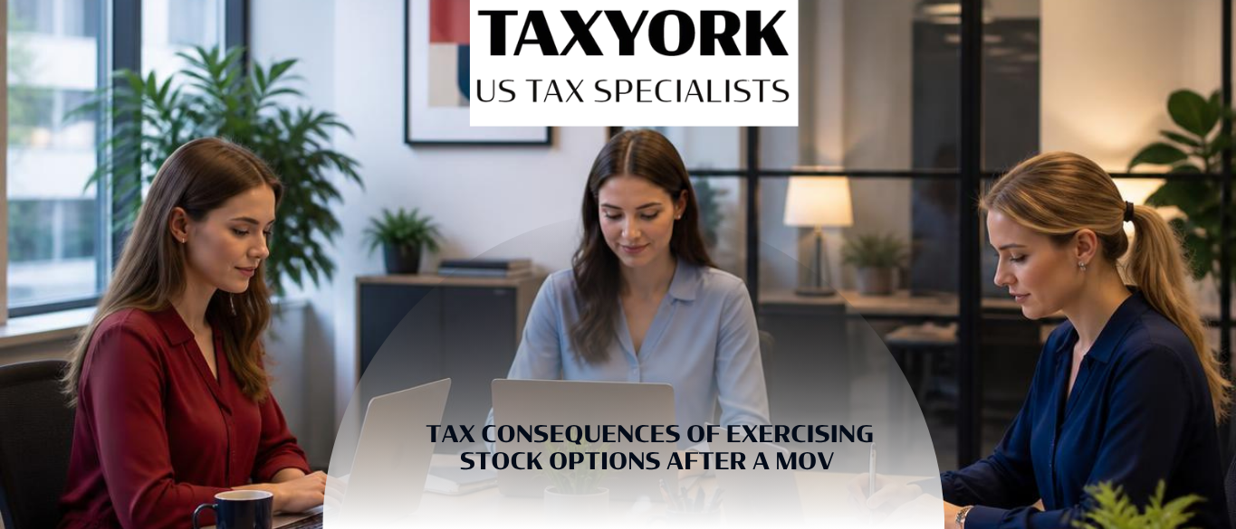 tax consequences of exercising stock options after a move
