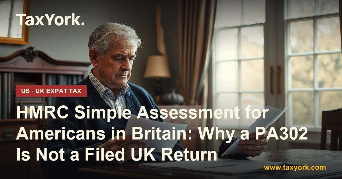 Simple Assessment — TaxYork US & UK expat tax specialists