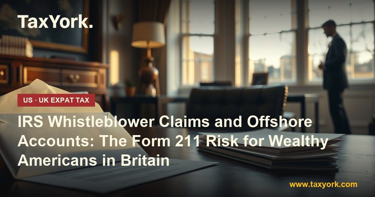 IRS whistleblower — TaxYork US & UK expat tax specialists
