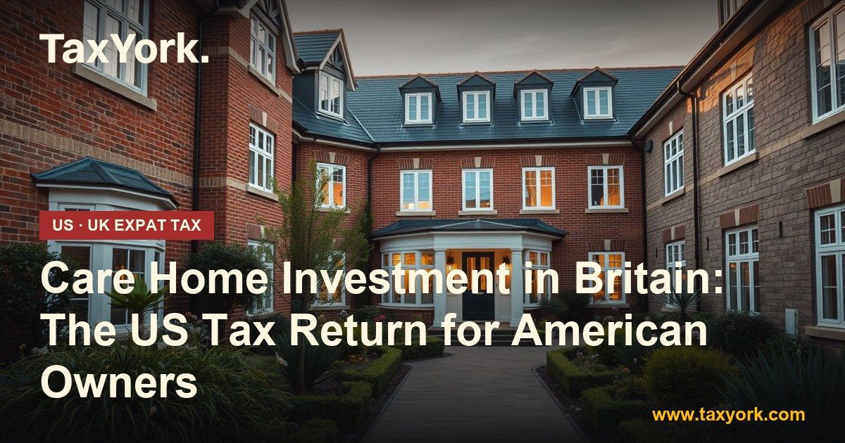 Care home investment in Britain: a modern brick residential care home with landscaped gardens at dusk