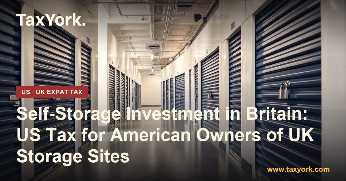 Self-storage investment in Britain: corridor of navy roller-shutter storage units with padlocks in a modern UK store