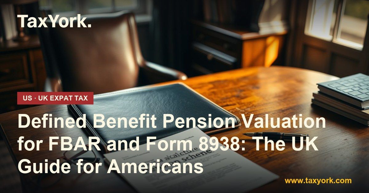 defined benefit pension — TaxYork US & UK expat tax specialists