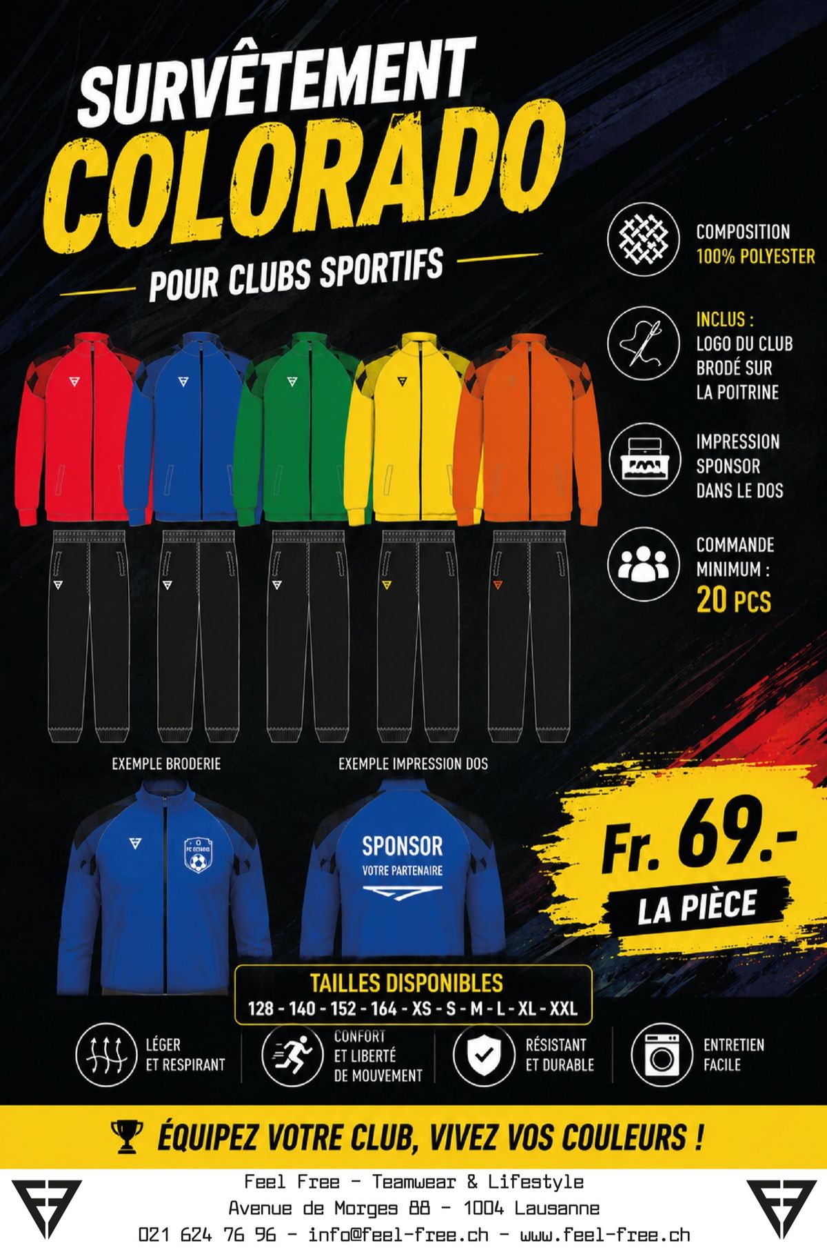 Offre clubs — Survêtement Colorado