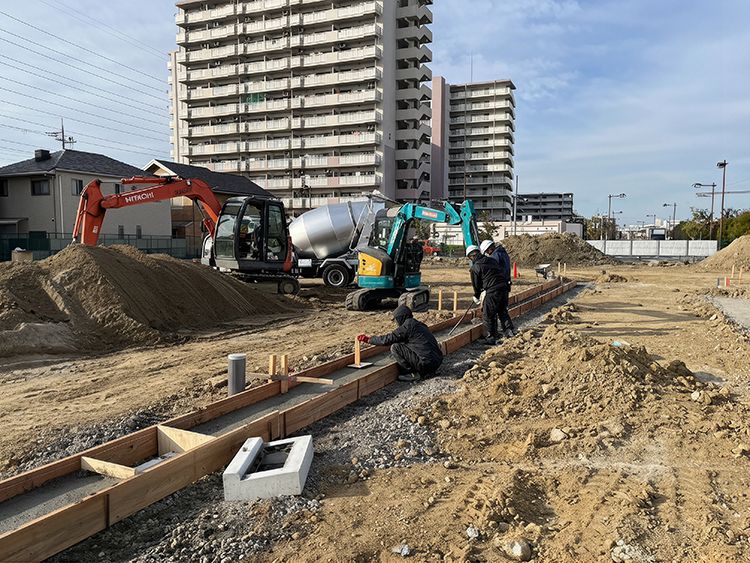 開発工事が進む建設現場