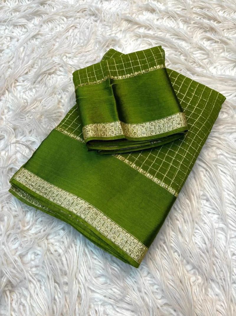 Shimmer Checks Saree hover view