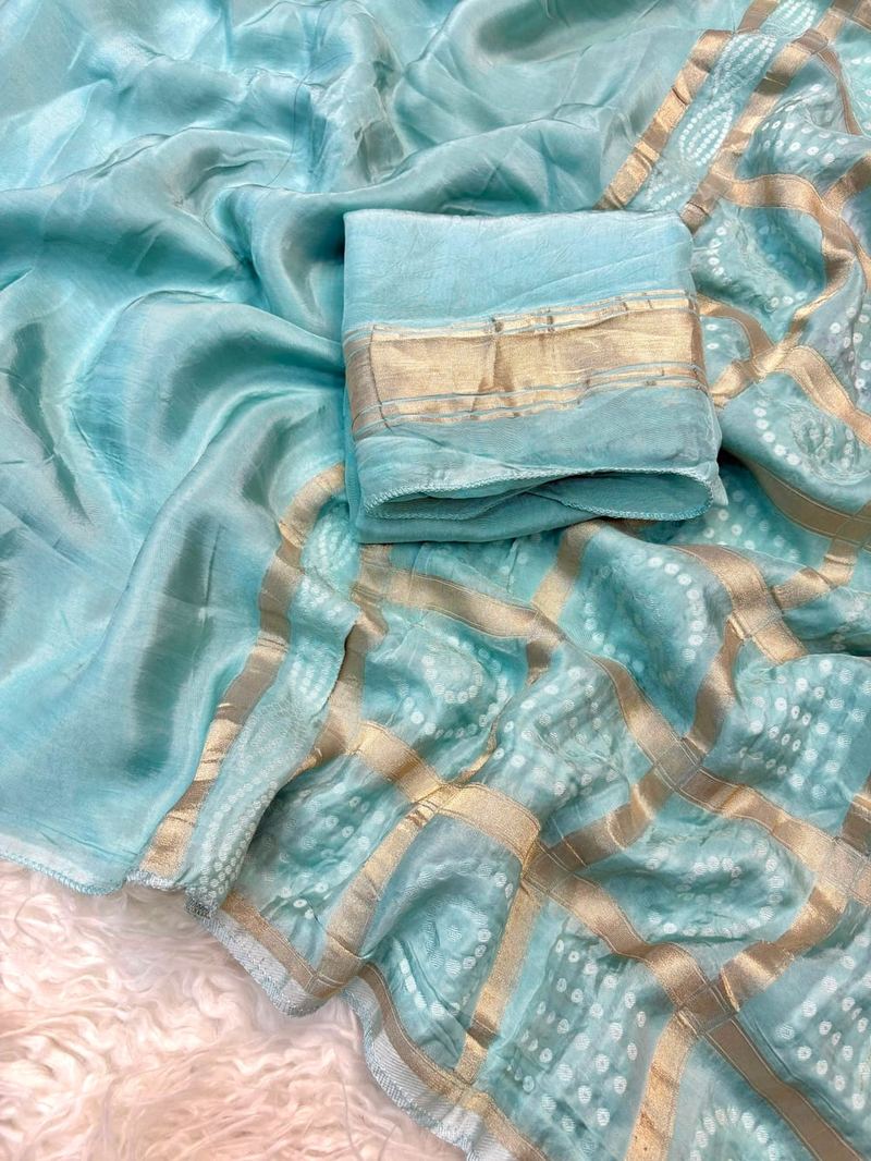 Bandhani Print Saree with Zari