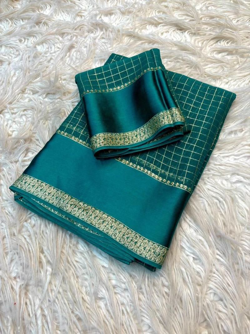Shimmer Checks Saree