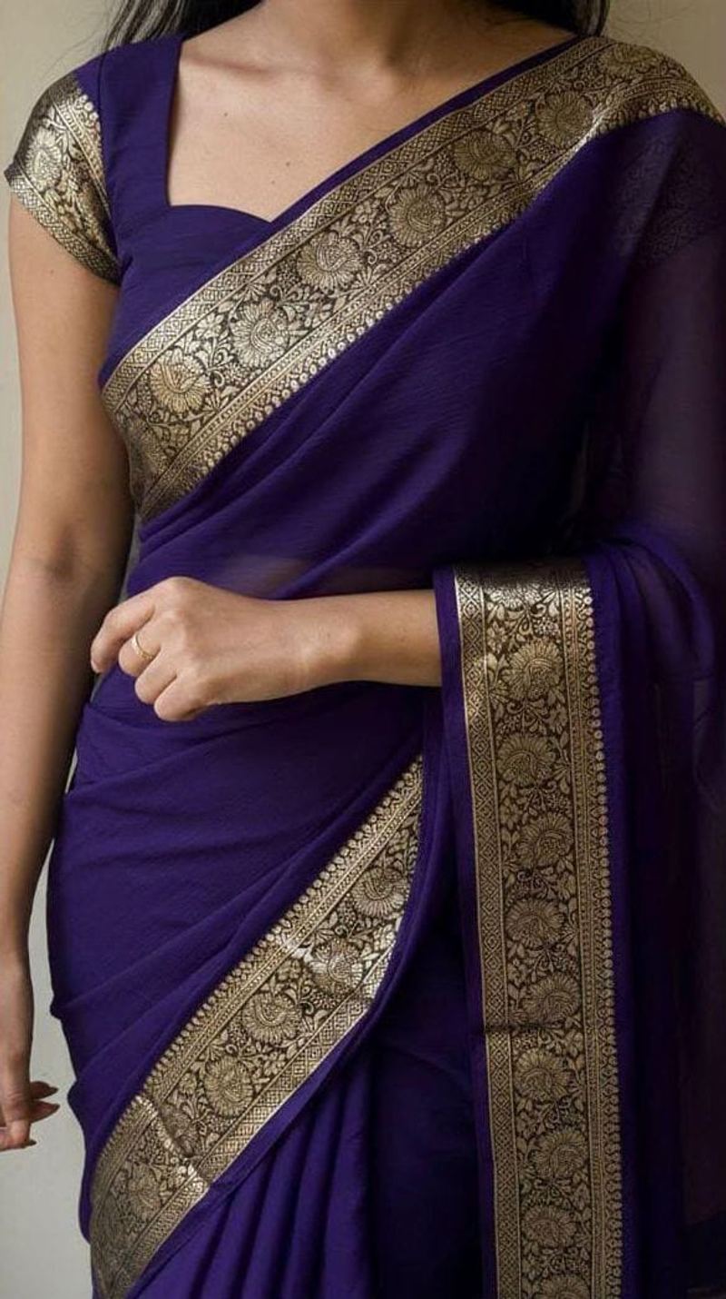 Classic Zari Border Saree